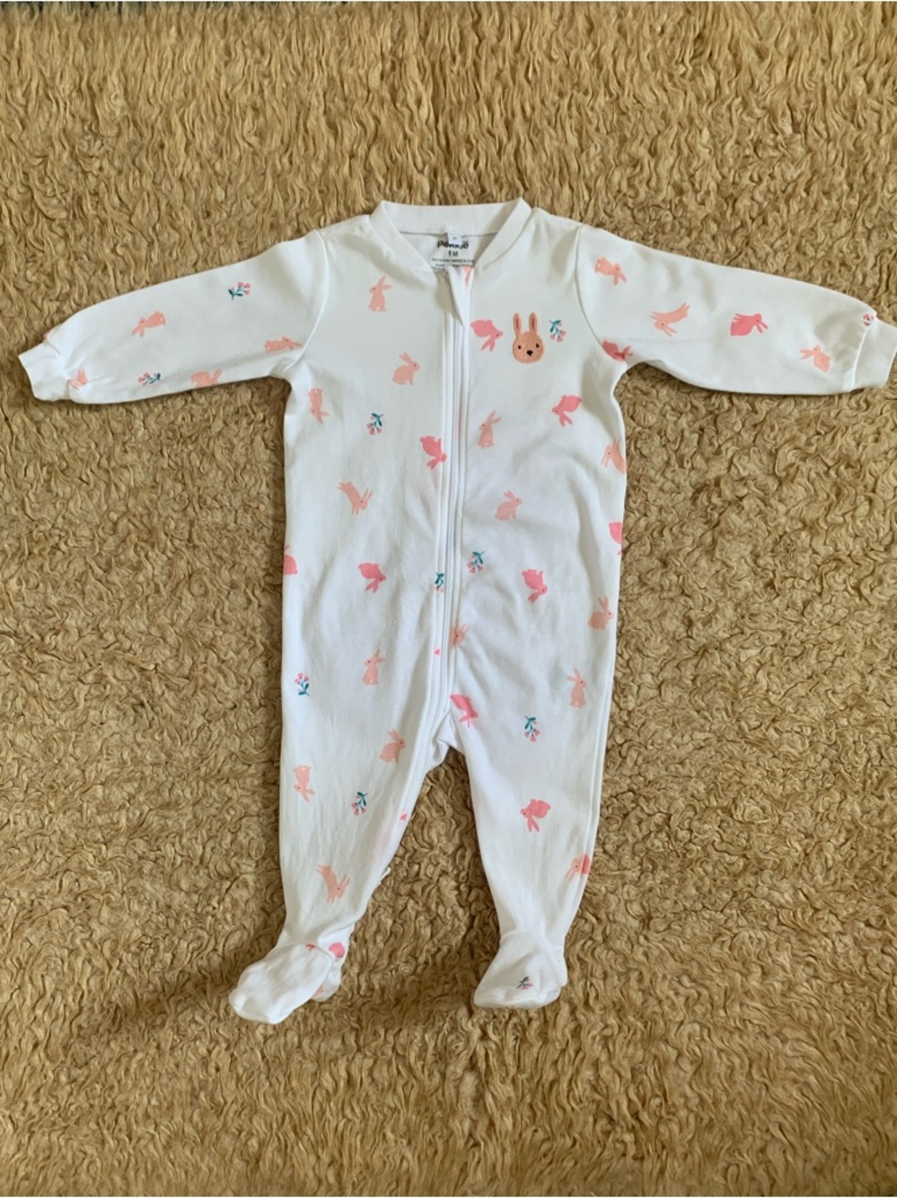 ✨ (5 for $20) Pekkle White Bunny Footie